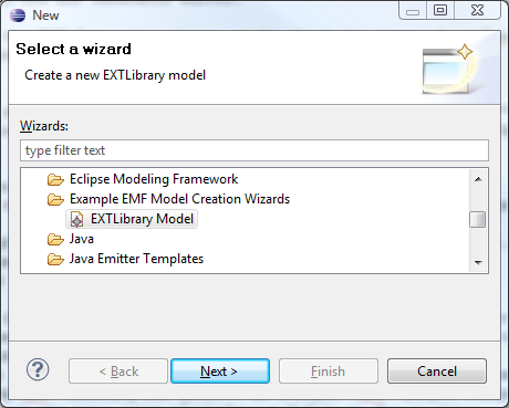 Creating a new EXTLibrary Model file